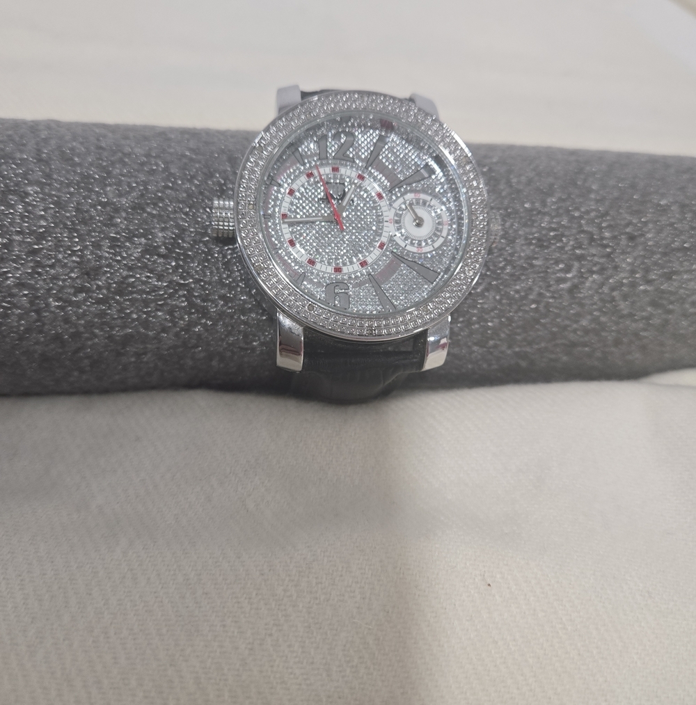 Super Techno Ice Mania Japan Quartz Mens Crystal Iced Water Resistant Watch